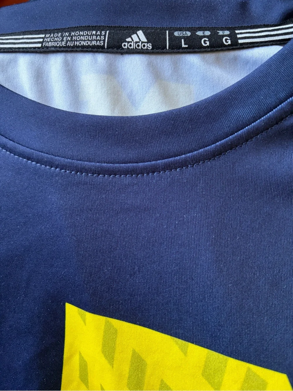 Adidas Men’s Long Sleeve Climalite Sz L Pullover Shirt U of M Maize and Blue